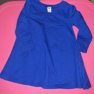 ❤️ 2/$13 Old navy royal blue size 2T sweatshirt dress light weight gently worn